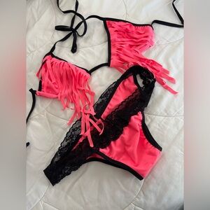 Fringe & Lace Bikini Set